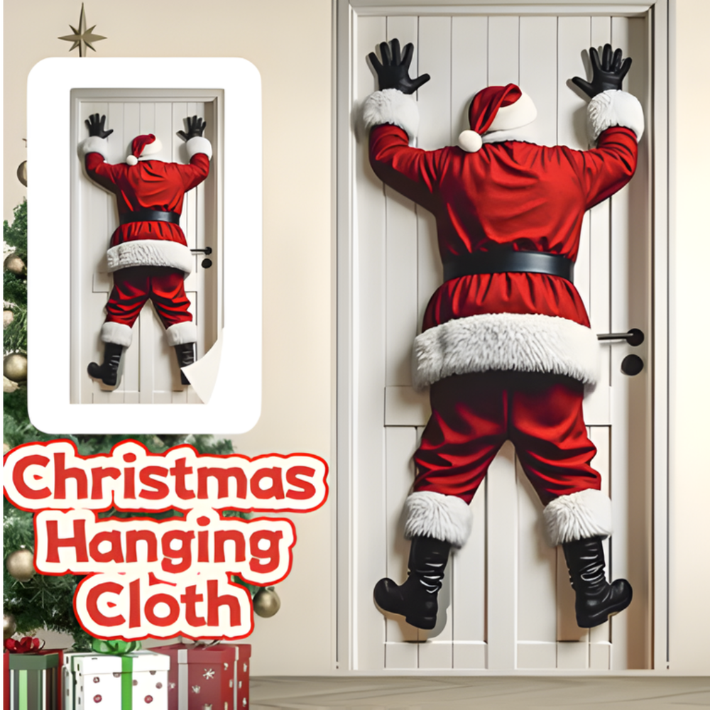 Icone™ HangingSanta: Kerstmis Rugdruppel Hangend Kerstman Deur Versiering