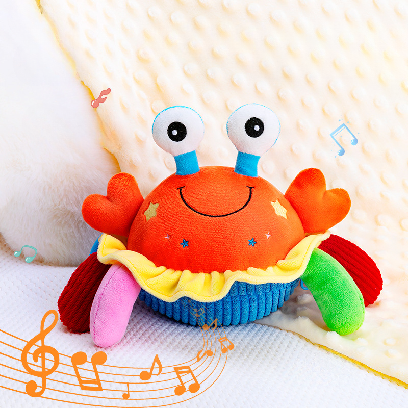 Kletshuts™ CrabToy - Interactieve Muzikale Leerkrab Pluche Speelgoed