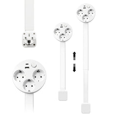 Globetrek° PowerHub: Verstelbare Multi Socket Verlengkabel En USB Hub