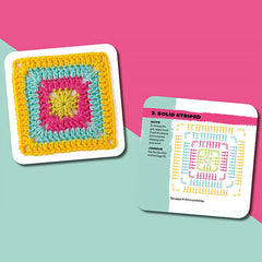 CrochetCards: Vierkant Breien Haken Gids Kaarten Set