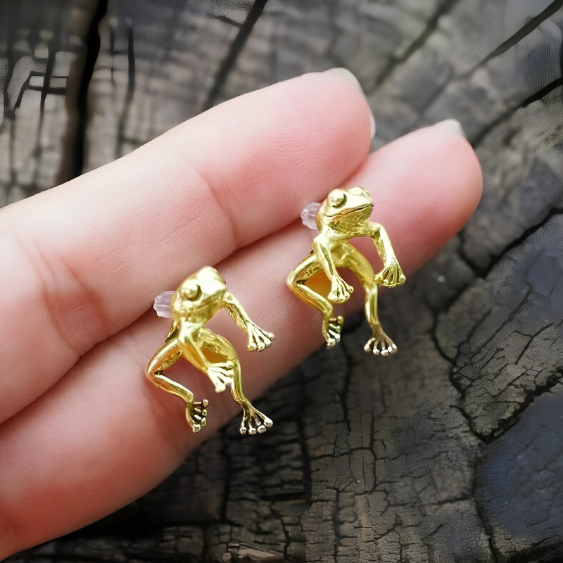 Jewelance™ FrogEarrings 1+1 GRATIS: Schattige Temperament Kikker Stud Oorbellen