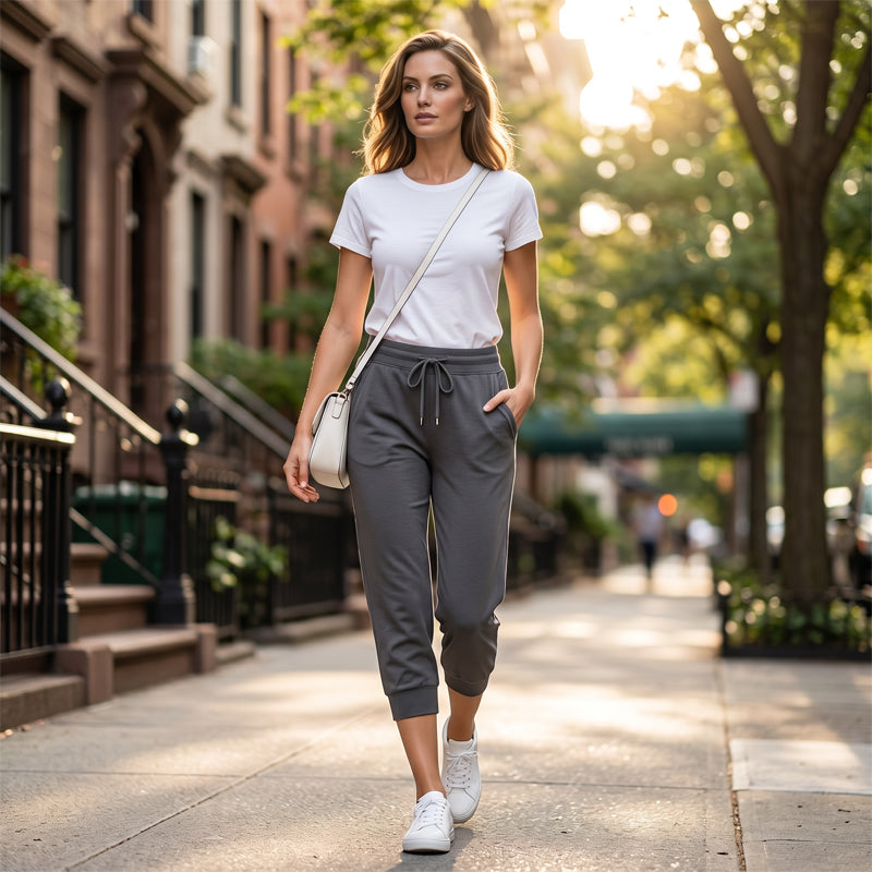 Icone™ CroppedSweatpants: Comfortabele Cropped Sweatpants Met Touwtjes