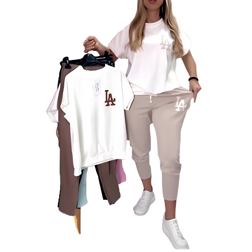 Icone™ ComfyOutfit: Toevallig Zachte Ademende Dagelijkse Comfortabele Stijlvolle Outfit Set