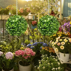 BallPlant 1+1 GRATIS: Kunstmatige Topiary Onderhoudsvrije Bol Plant Tuin Decoratie