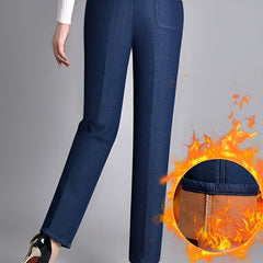 Icone™ CasualJeans: Elastische Hoge Taille Stretch Rechte Pijpen Casual Jeans