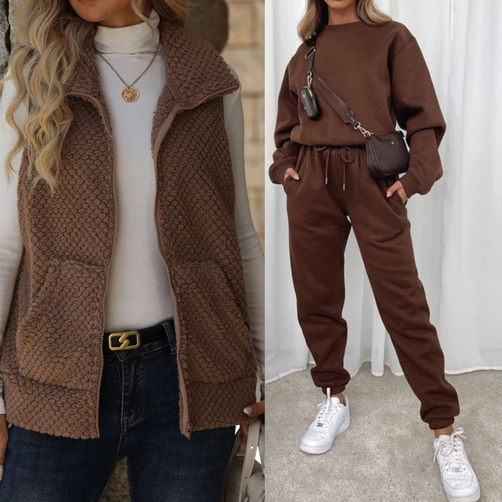 Icone™ ComfyChic: Premie Comfy Chic Wijd Been-Broek 3-Delige Set