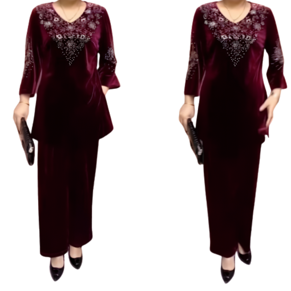 Icone™ SophisticatedSet: Ontspannen Comfortabele Top En Broek Verfijnd Set