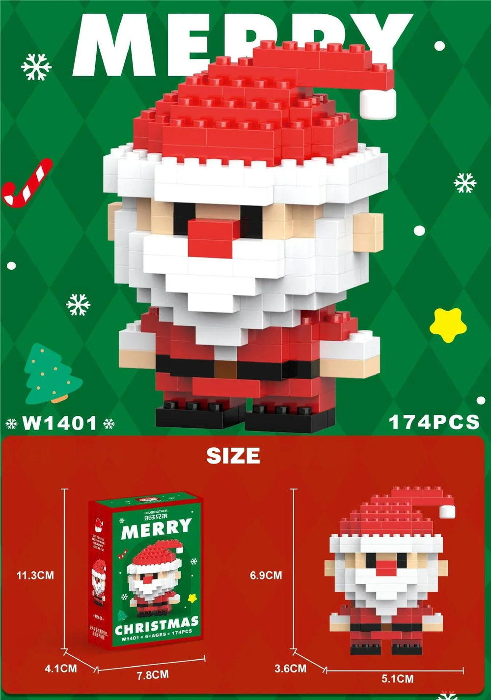 Kletshuts™ HolidayBlocks 1+1 GRATIS: Kinderen Creatievelingen Micro Bouwen Blokken Kerst Vakantie Editie