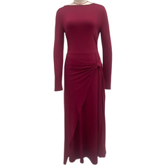 Icone™ MaxiDress: Zij-Knoop Wikkel Slank-Pasvorm Premium Lange Maxi Jurk
