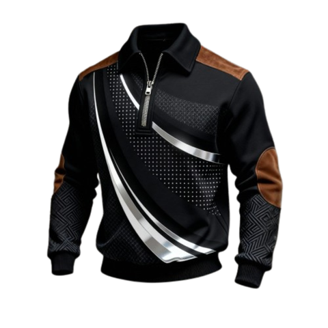 Icone™ CollaredSweatshirt: Stijlvolle Toevallig Halve-Rit Kraag Sweatshirt