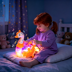 Kletshuts™ SwanToy - LED Transparant Tandwiel Ontwerp Zwanen Speelgoed