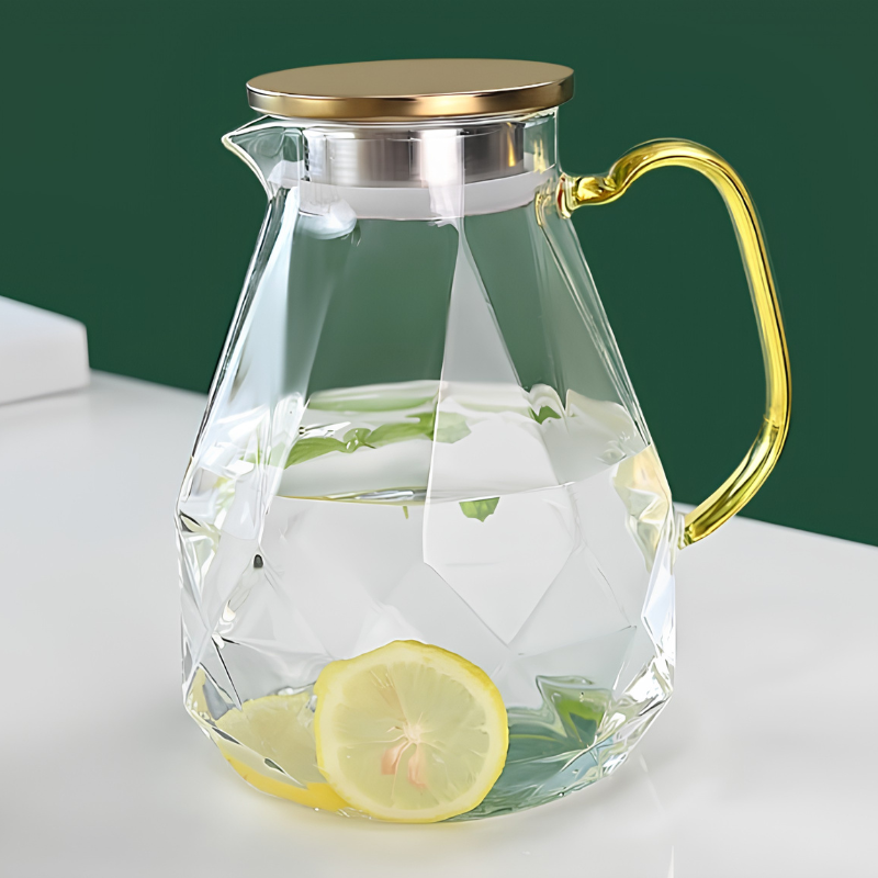 Globetrek° GlassPitcher - Elegante Glazen Diamantpatroon Werper