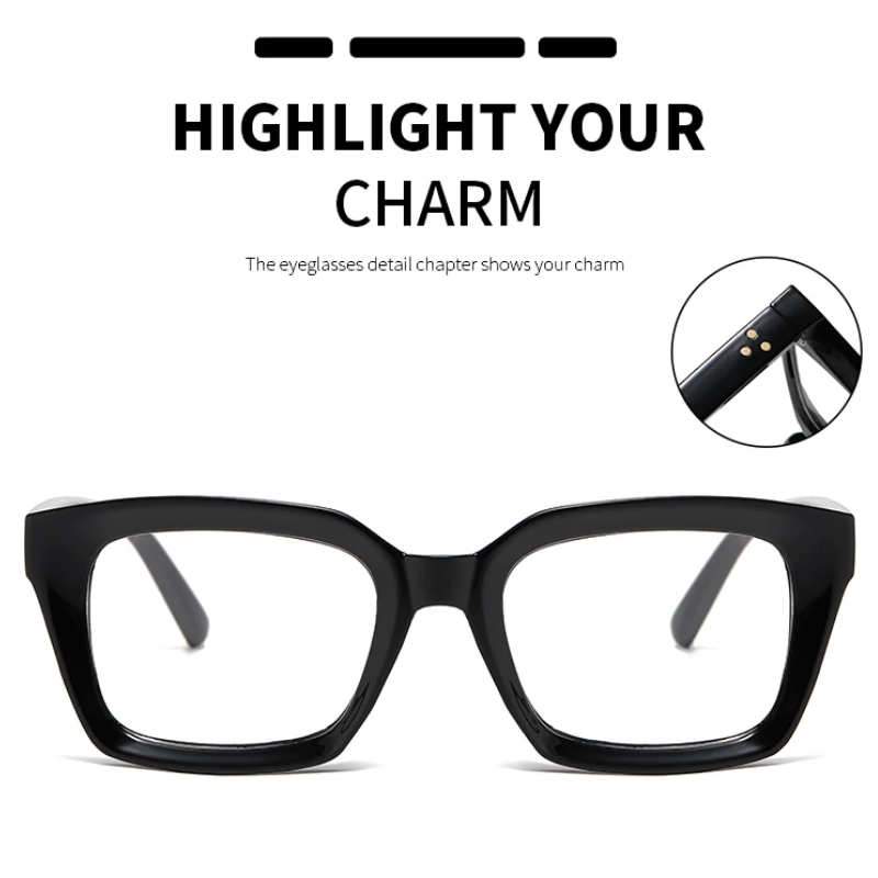 SquareEyewear 1+1 GRATIS - Blauw Licht Beschermende Bril Vierkante Frame Oog Slijtage