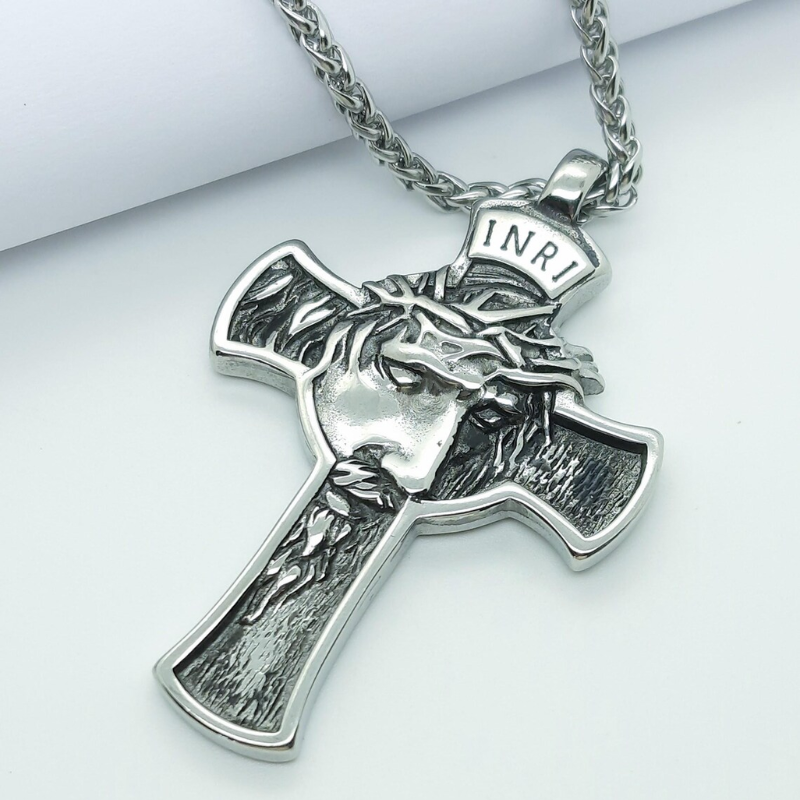 Jewelance™ CrossNecklace: INRI Christelijk Kruis Ketting