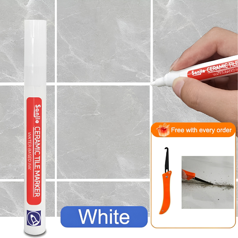 TileMarker 1+1 GRATIS - Anti-Schimmel Keramische Tegelvoeg Marker Met Voegen Haakmes