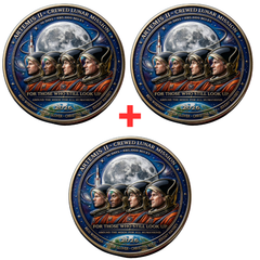 TributeCoin 1+2 GRATIS - Artemis II Lunar Missie Eerbetoon Munt
