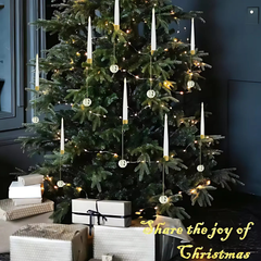 Ledsen™ ChristmasGlow: LED Magische Kerst Glans Kristallen Bol Kaarsen
