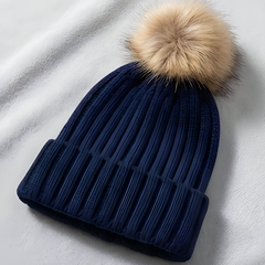 Icone™ CozyKnit 1+1 GRATIS: Ultra-Zachte Rekbare Gezellig Breisel Pom-Pom Muts
