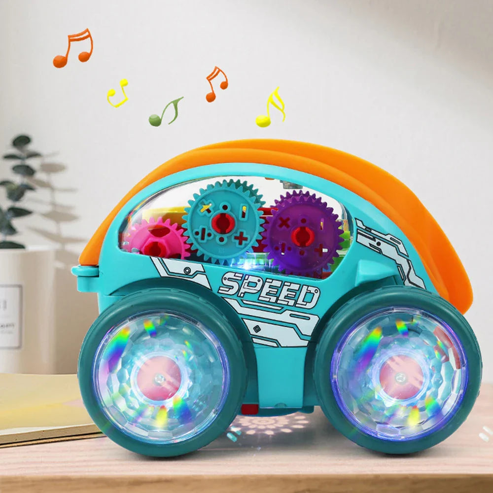 Kletshuts™ CarToy: Kleurrijk Licht Muziek Elektrisch Stunt Vrachtwagen 360° Draaiend Speelgoed Auto