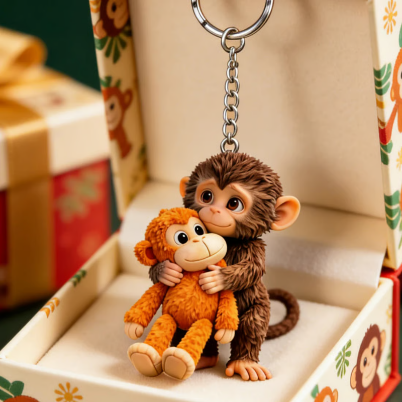 MonkeyKeychain 1+1 GRATIS - Schattig Tas Charme Aap Sleutelhanger Accessoire