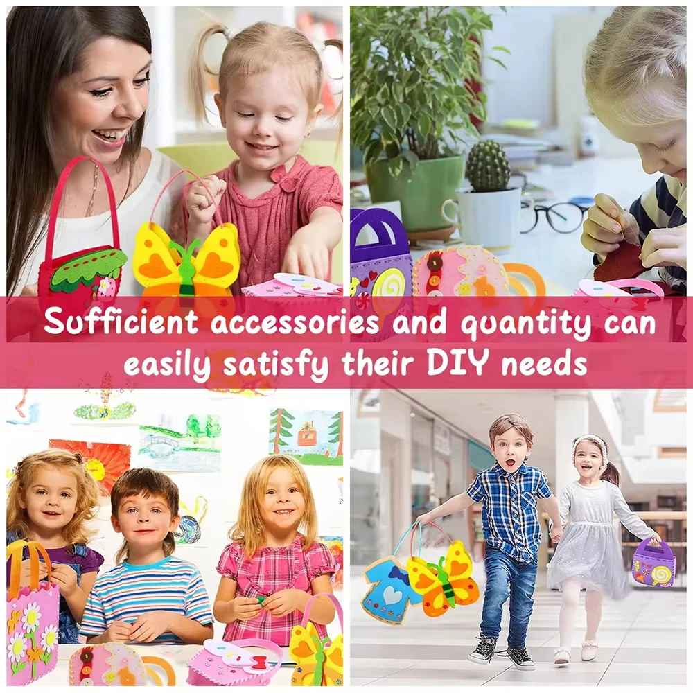 Kletshuts™ CreativeBag: Kids DIY Naaien En Knutselen Creatieve Tas Kit