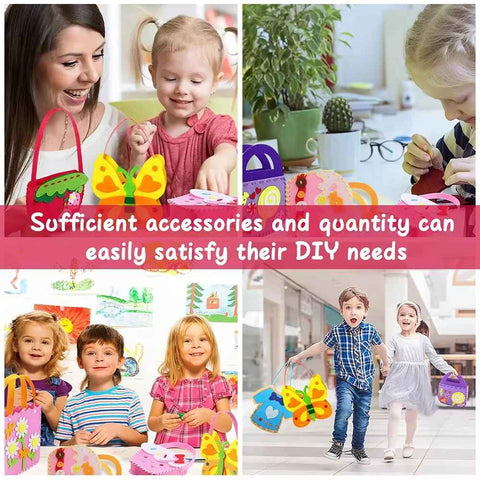 Kletshuts™ CreativeBag: Kids DIY Naaien En Knutselen Creatieve Tas Kit