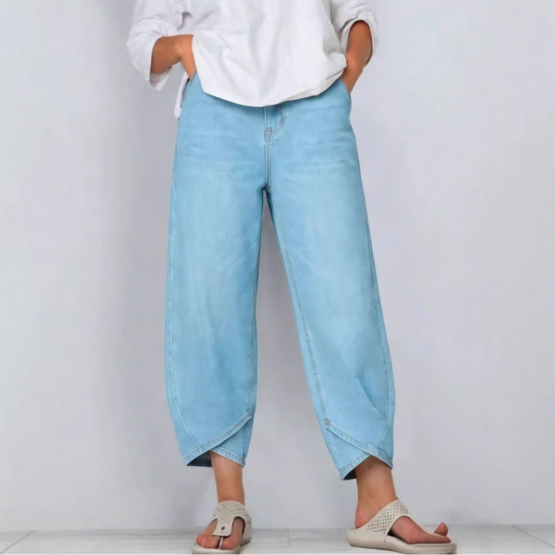 Icone™ UniqueJeans: Unieke Asymmetrische Type Wijde Been Jeans