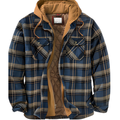 Icone™ CheckeredJacket: Winter Capuchon Toevallig Geruite Jasje