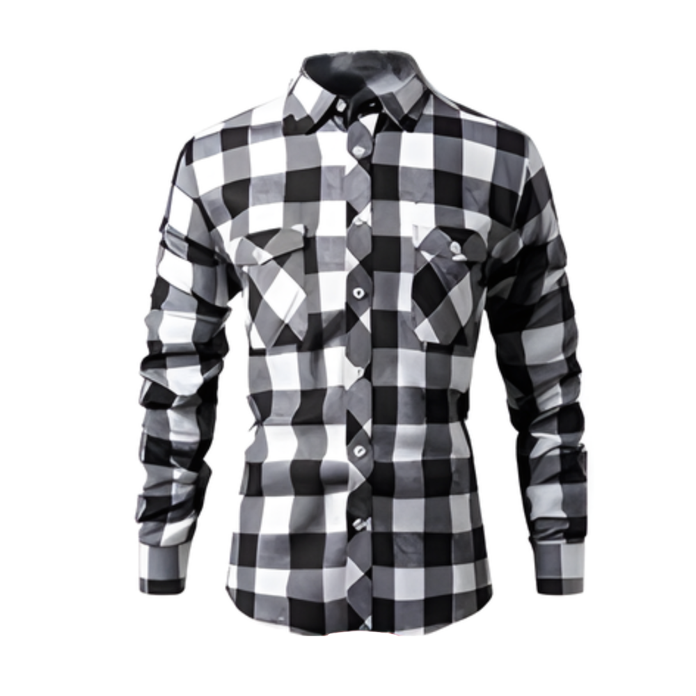 Icone™ CheckeredShirt: Stijlvol Toevallig Pastelroze Geruit Shirt