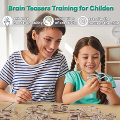 Kletshuts™ MetalPuzzles: Kinderen Hersenkrakers Metalen Puzzel Set