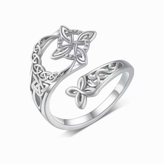 Jewelance™ KnotRing 1+1 GRATIS: Vintage-geïnspireerde Verstelbare Minimalistische Keltische Knoopring