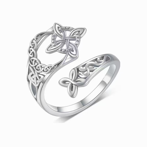 Jewelance™ KnotRing 1+1 GRATIS: Vintage-geïnspireerde Verstelbare Minimalistische Keltische Knoopring