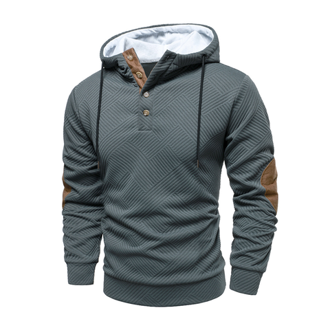 Icone™ VersatileHoodie: Toevallig Helft-Knop Trekkoord Veelzijdig Capuchon