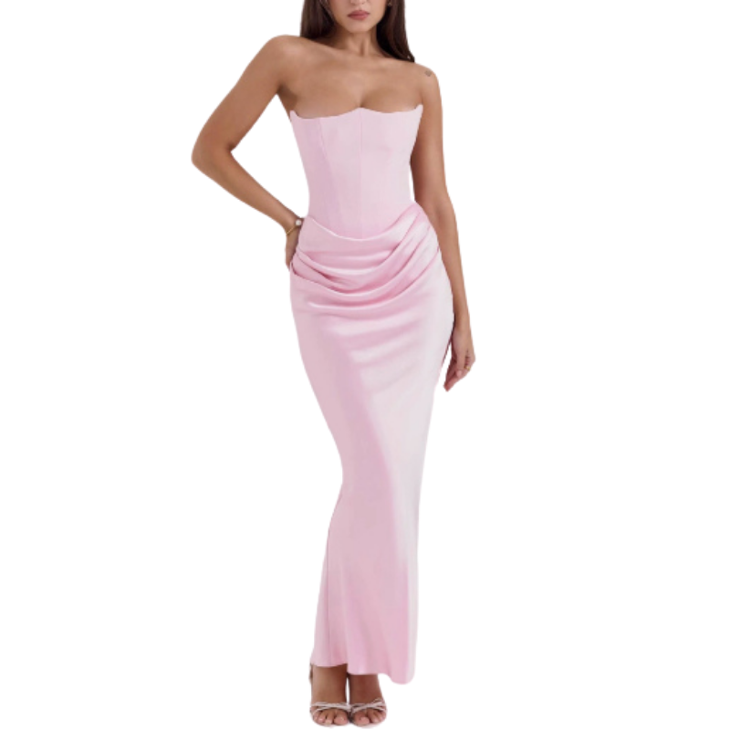 Icone™ VelvetDress: Strapless Maxi Elegante Bodycon Stijl Fluwelen Jurk