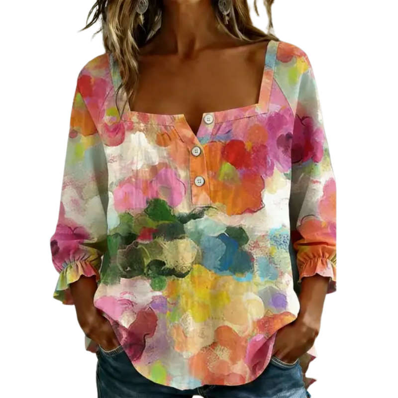 Icone™ SquareTop - Elegante Vierkante Halslijn Toevallig Top
