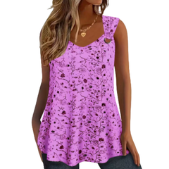 Icone™ SummerTop - Zomer Toevallig Bloemen Mouwloos Bovenkant