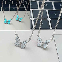Jewelance™ GlowingButterfly 1+1 GRATIS: Mode Gloeiend Vlinder Ketting En Armband Set