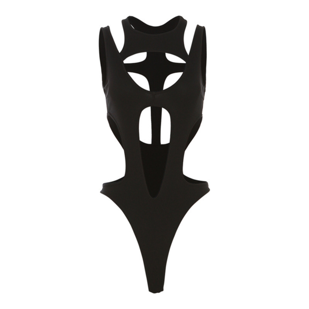 Icone™ MeshBodysuit: Vrouwen Hol-Uit Lange Mouwen Maas Bodysuit