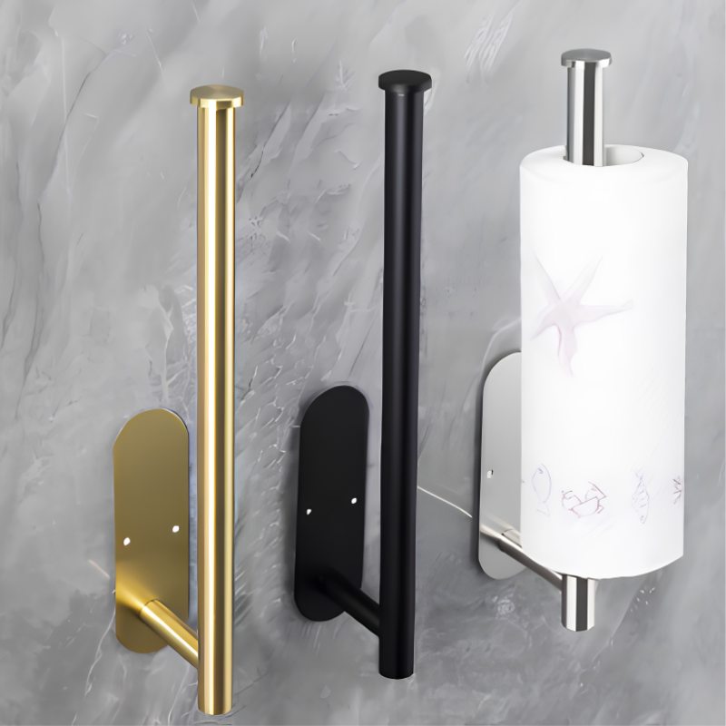 GlideHold® TowelHolder: Geen Boor Wandmontage Roestvrij Staal Rollen Handdoekhouder