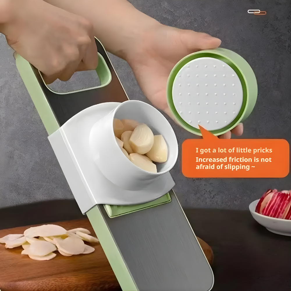 Globetrek° VeggieCutter: 5-In-1 Veilig Keuken Snijmachine Groente Snijder Set