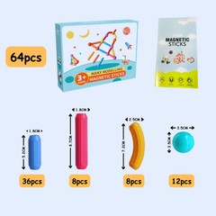 Kletshuts™ MagnetSticks: Duurzame Educatieve Bouw Magnetische Stokken