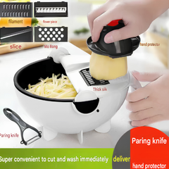 Globetrek° KitchenSlicer - Multifunctionele Keuken Snijder Met Mand Droogleggen