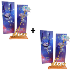 GlowingRose 1+1 GRATIS: Decoratieve Glowing Roos Sterrenhemel Cadeaubox