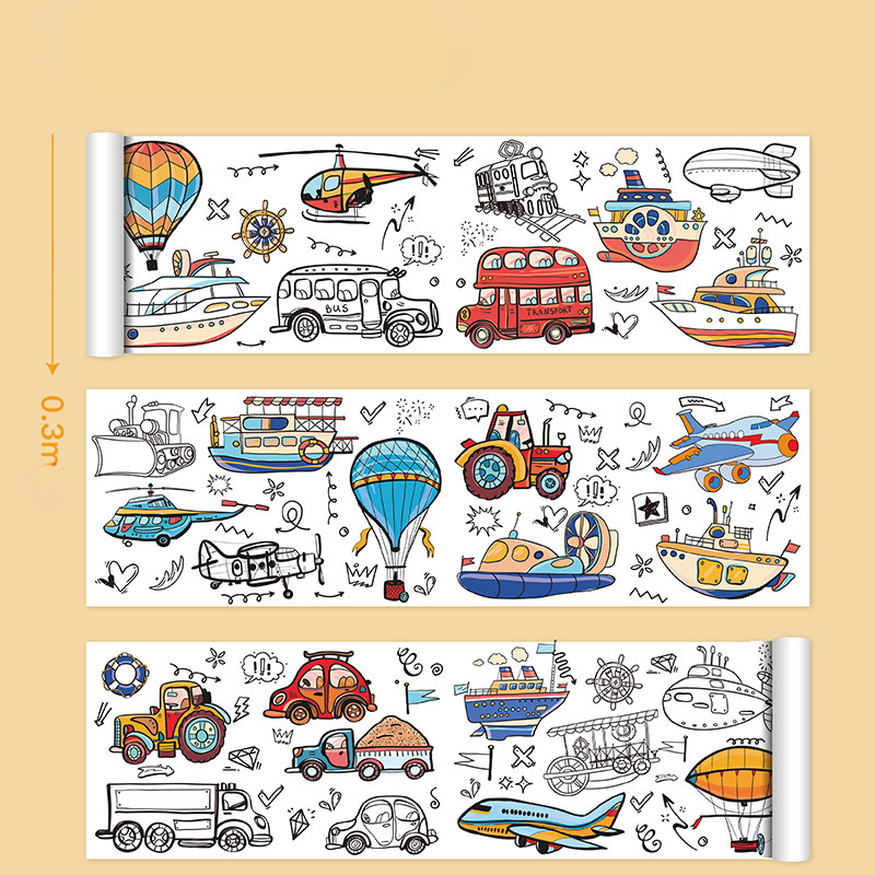 Kletshuts™ ColoringRolls  1+1 GRATIS: Kinderen Creatieve DIY Papieren Teken- En Kleurrollen