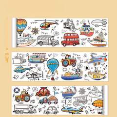 Kletshuts™ ColoringRolls  1+1 GRATIS: Kinderen Creatieve DIY Papieren Teken- En Kleurrollen