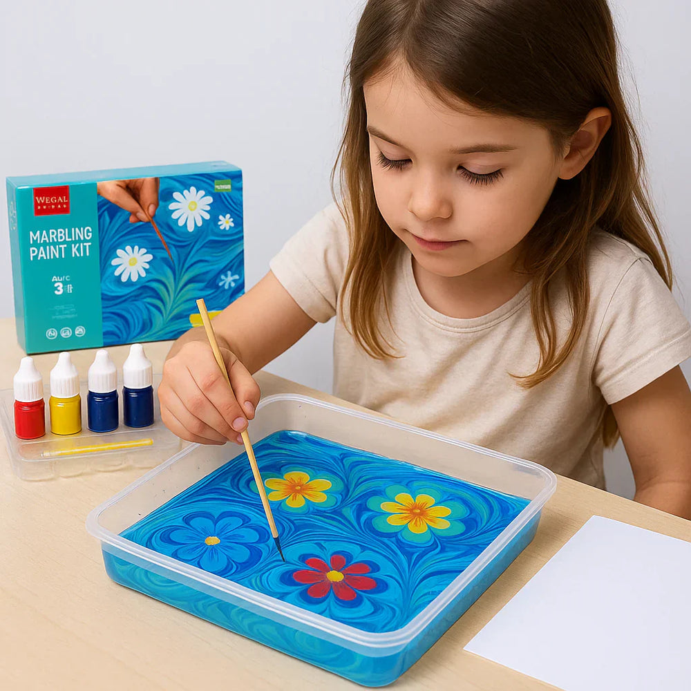 Kletshuts™ KidArt: Waterverf Marmer Kind Kunst Creatief Spelen Set