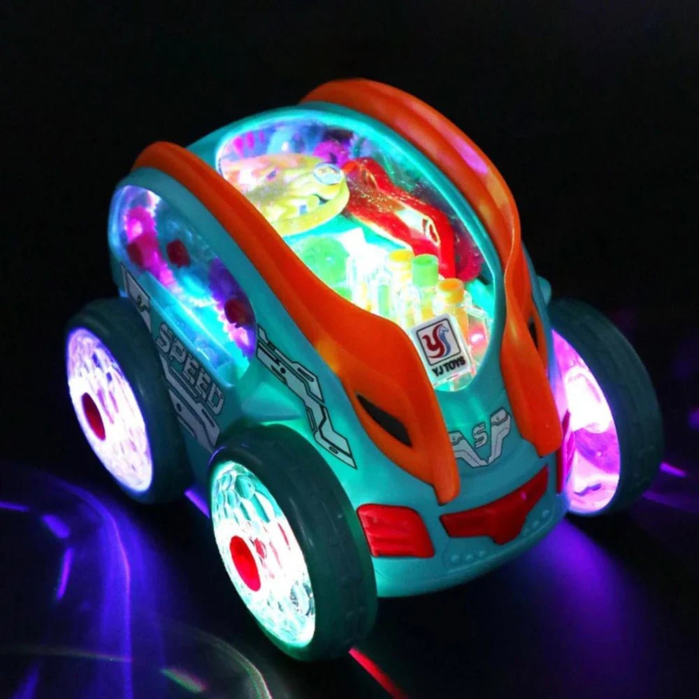 Kletshuts™ CarToy: Kleurrijk Licht Muziek Elektrisch Stunt Vrachtwagen 360° Draaiend Speelgoed Auto