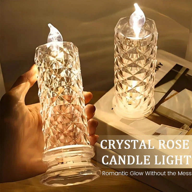 Ledsen™ CrystalCandle 1+1 GRATIS: Elegant Kristal Kaars Geïnspireerd LED Tafel Licht