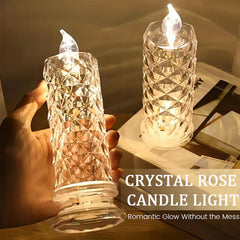Ledsen™ CrystalCandle 1+1 GRATIS: Elegant Kristal Kaars Geïnspireerd LED Tafel Licht