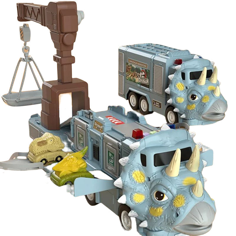 Kletshuts™ DinoTruck: Dinosaurus Vrachtwagen Speelgoed Set Met Verlichting En Muziek